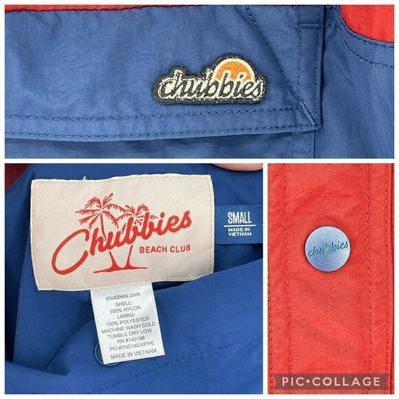 Chubbies The Arctic Tundra Reversible Fleece Pullover Windbreaker Jacket Small - Picture 14 of 14